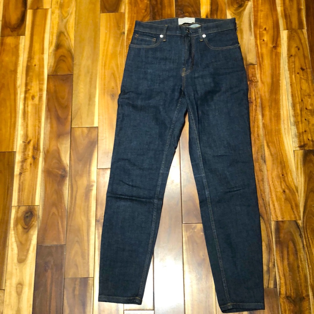 Everlane Dark Indigo high rise skinny jeans size 27